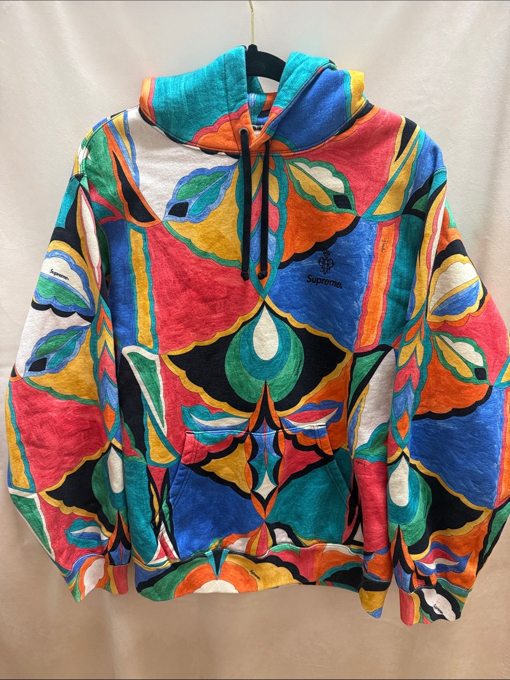 Supreme x Emilio Pucci Multicolored Hooded Sweatshirt SS21 Size Medium